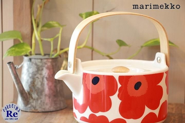 marimekkoマリメッコ◇unikkoウニッコ◇ティーポット◇レッド◇赤
