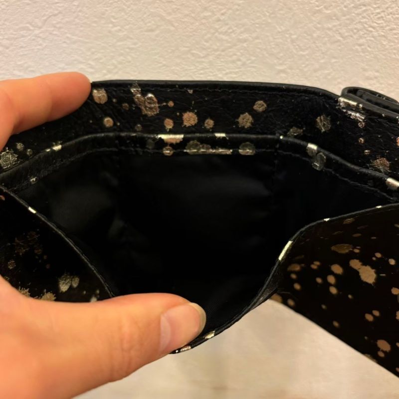 ドクロ×猫 マイクロウォレット ブラック - 猫グッズ専門店 ル・シャ