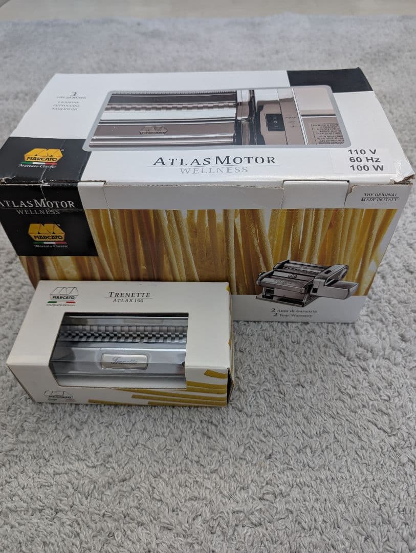 【新品】ATLAS MOTOR パスタマシン 110V 付属品あり MARCATO ATLAS MOTOR WELLNESS 電動パスタマシン マルカート アトラス