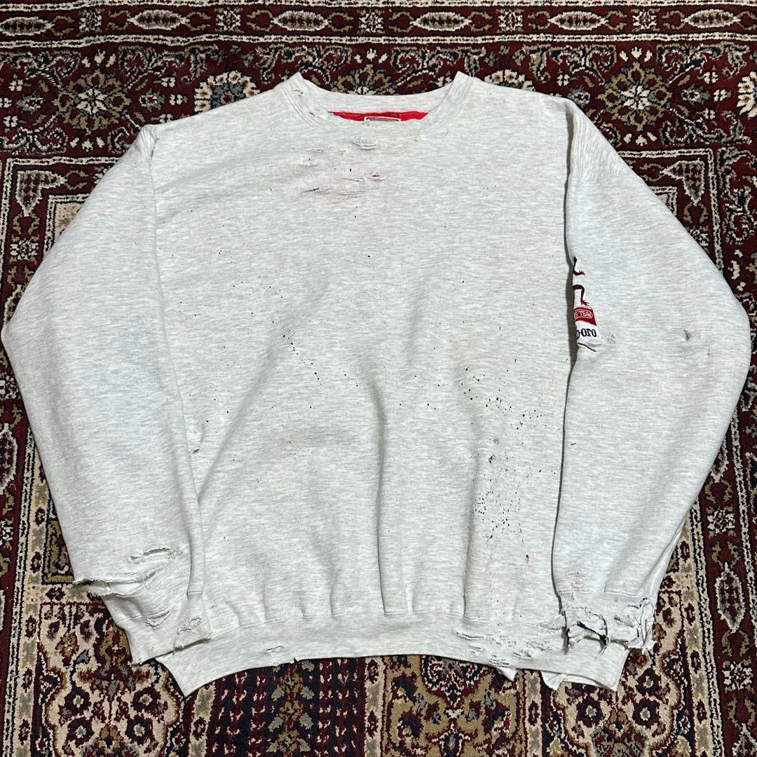 90s Marlboro Lizard ボロ ダメージスウェット L マルボロ 9/17(水)入荷アイテム 90's Marlboro Lizard Sweatshirt 取り扱い