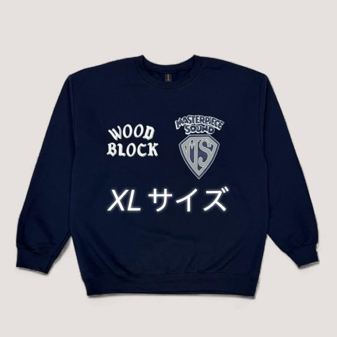 WoodBlock 8oz CREW SWEAT 紺 navy スウェット XL WOODBLOCK 