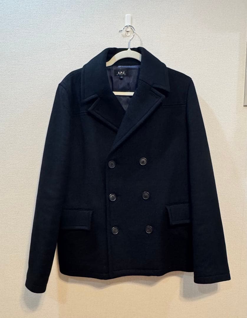 A.P.C. メンズ ウールダブル ピーコート サイズS／ブラック ウールピーコート｜FEMME ｜A.P.C. | アーペーセー日本公式オンライン